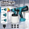 Traderight Cordless Paint Sprayer 18V Electric Spray Gun 1000ml HVLP 6 Nozzles