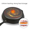 Toque Frying Pan Non Stick Cast Iron 30cm Steak Skillet Round BBQ Grill Camping
