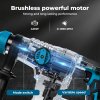 Traderight 21V Cordless Rotary Hammer Drill SDS Plus Concrete Impact Drill Tool