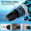 Traderight 2 Battery 21V Cordless Drill Combi Driver Electric Screwdriver Set