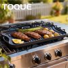 Toque Reversible Cast Iron Griddle Plate Non-Stick Grill Skillet Kitchen 50.5cm