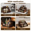 Toque Counter Top Wine Rack Storage Liquor Bottle Display Shelf Wooden Holders