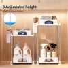 Toque Under Sink Organiser Two Slide-Out Drawers Kitchen Storage 2pcs White
