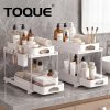 Toque Under Sink Organiser Two Slide-Out Drawers Kitchen Storage 2pcs White