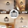 Emitto Ceiling Light Industrial Chandelier Metal Pendant Lamp Bedroom E27 Black
