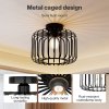 Emitto Ceiling Light Industrial Chandelier Metal Pendant Lamp Bedroom E27 Black