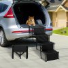 Skylos Pet Stairs Dog Ramp 4 Soft Steps for Car SUV Booster Foldable Portable