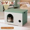 Skylos Dog Kennel Plastic Puppy Shelter Pet House Weatherproof Outdoor Indoor