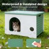 Skylos Dog Kennel Plastic Puppy Shelter Pet House Weatherproof Outdoor Indoor