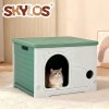 Skylos Dog Kennel Plastic Puppy Shelter Pet House Weatherproof Outdoor Indoor