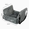 Skylos Dog Car Seat Booster Bed Carrier Memory Foam Travel Pet Seat Dark Grey
