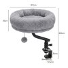 Skylos Cat Desk Bed Rotatable Adjustable Elevated Grey Cozy Hanging Desk