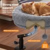 Skylos Cat Desk Bed Rotatable Adjustable Elevated Grey Cozy Hanging Desk