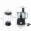 Spector Food Processor 1500W 2-Speed Pulse 2.5L Chopper 1.5L Glass Jug Black