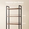 Levede Bookshelf 6 Tier Adjustable Display Shelf90kg Living Room Walnut Colour