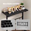 Levede Standing Desk Small Adjustable Height Folding Office 50kg Load Black