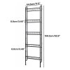Levede Behind Door Storage Organiser Narrow 5-Tier Bathroom Shelves Steel Black