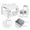 Dekko Kids Table and Chairs Set 2-in-1 Flip Top Storage Activity Play Study Grey