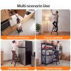Traderight Small Step Ladder Foldable 150KG Carbon Steel Kitchen Steps Black