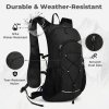 Swifto Hiking Backpack Foldable 20L Water Resistant Daypack Camping Black