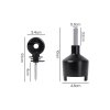 Traderight Electric Fence Insulators Grooved PP+PE Black 120pc