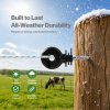 Traderight Electric Fence Insulators Grooved PP+PE Black 120pc