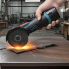 Traderight Mini Cordless Angle Grinder 2 Battery Charger Polishing Cutting 12V