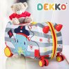 Dekko Kids Ride On Suitcase Children Travel Luggage Carry Bag Trolley