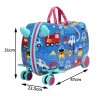 Dekko Kids Ride On Suitcase Children Travel Luggage Carry Bag Trolley