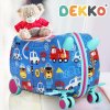 Dekko Kids Ride On Suitcase Children Travel Luggage Carry Bag Trolley