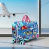 Dekko Kids Ride On Suitcase Children Travel Luggage Carry Bag Trolley