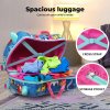 Dekko Kids Ride On Suitcase Children Travel Luggage Carry Bag Trolley