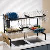 Toque Over Sink Dish Drying Rack 2 Tier Adjustable Drainer Rack Space Saving