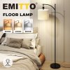 Emitto Standing Floor Lamp Living Room with Led Light Corner Remote Foot Switch