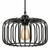 Emitto Industrial Ceiling Pendant Light Shade Black Metal Cage Lamp Shade 28.5cm