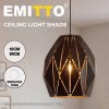 Emitto Ceiling Light Shade Pendant Metal Lampshade Easy Fit Lightshade Geometric