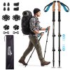 Mountview Trekking Poles Carbon Fibe Lightweight Hiking Sticks 2PC Black