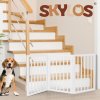 Skylos Pet Gate Wooden Dog Fence Baby Safety Barrier Indoor Stairway Doorway