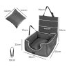 Skylos Pet Car Booster Seat Travel Bed Velvet in Grey Colour