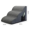 Skylos 3-Step Pet Stair Dog Ramp for Sofa Bed High Density Foam Non-Slip Ladder