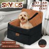 Skylos Dog Booster Car Seat Portable Travel Carrier Bed Basket Pet Puppy Brown