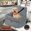 Skylos Dog Booster Car Seat Portable Travel Carrier Bed Basket Pet Puppy Grey