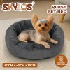 Skylos Dog Bed Small Donut Soft Plush Pet Cat Beds Calming Anti Anxiety Washable