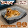 Skylos 101cm Dog Bed Orthopedic Memory Foam Pet Cushion Washable Puppy Mattress