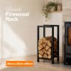 Levede Firewood Rack Metal Outdoor Storage Log Holder Fireplace 30 x 22 x 59cm