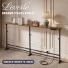 Levede Console Table Narrow Adjustable with Power Outlet for Hallway Brown
