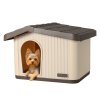 Skylos Plastic Dog House Pet Kennel Shelter for Small Medium Dogs Indoor Outdoor