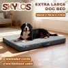 SKYLOS Washable Dog Bed Waterproof Plush Non-Slip Pet Mattress for Large Dogs