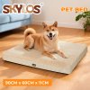 Skylos Pet Bed Large Washable Dog Cushion Crate Mattress Non Slip 90x60cm Soft