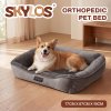 Skylos Orthopedic Dog Bed Large Soft Arctic Velvet Pet Bed Mattress Anti-Slip